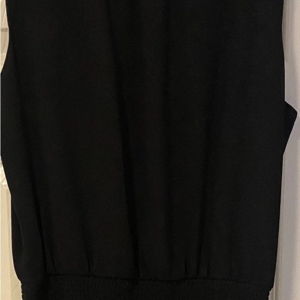 WHBM black sleeveless ruffle collar dress size 12 - Picture 6 of 6